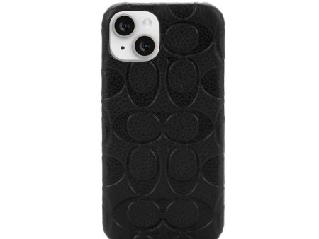 Case Coach Slim Envoltura De Cuero En Relieve Para iPhone 14- Negro Online Hot Sale