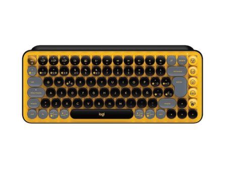 TECLADO LOGITECH POP KEYS WIRELESS BT - AMARILLO NEGRO Online Hot Sale