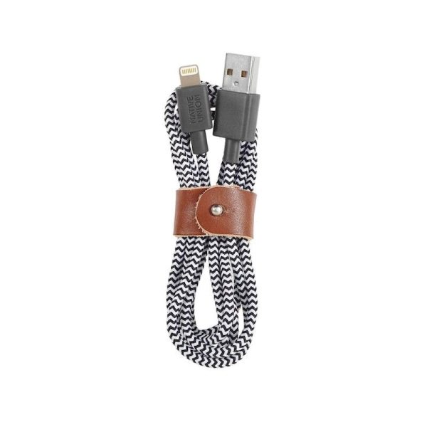 Cable Trenzado Native Union Lightning de 1.2m - Negro Blanco Fashion