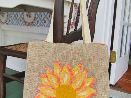 Sunflower Farmers  Market Tote Rug Hooking Kit Online Sale