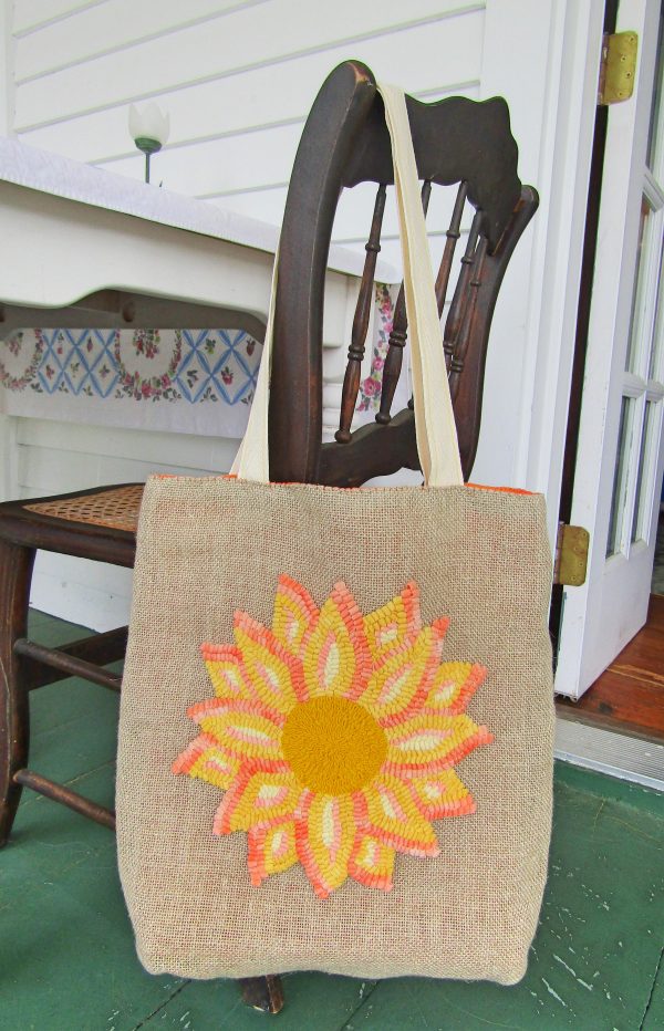 Sunflower Farmers  Market Tote Rug Hooking Kit Online Sale