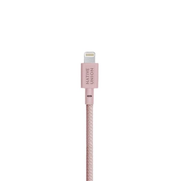 Native Union Cable Trenzado Belt Lightning 1.2m - Rosa Fashion