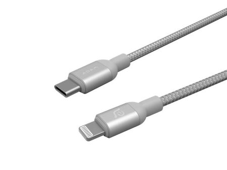 Cable Adam Elements PeAk II C120B USB-C a Lightning de 120cm - Plata Online now