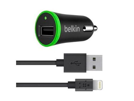 Car Charger Belkin Boost Up With Lightning To Usb Cable 12W 2.4 Amp For Cheap