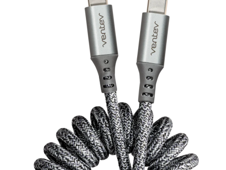 ventev - chargesync helix coiled usb c to usb type c cable 3ft - Supply