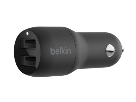 BELKIN CAR BOOST CHARGE DUAL 24W BLACK Cheap