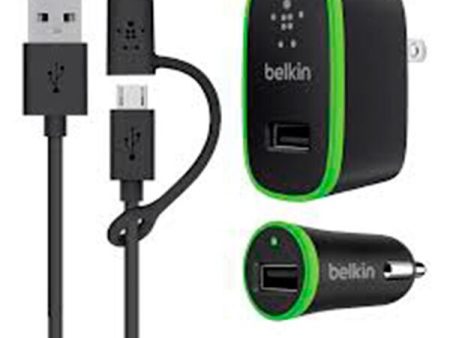 Belkin Charger Kit & Cable Micro Usb And Lightning Connector With Home And Car Charger Cheap