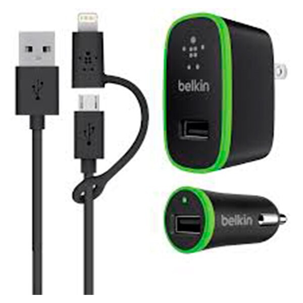 Belkin Charger Kit & Cable Micro Usb And Lightning Connector With Home And Car Charger Cheap