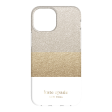 Case Kate Spade NY para iPhone 13 Mini- Bloque Blanco Plata Oro Glitter Online now