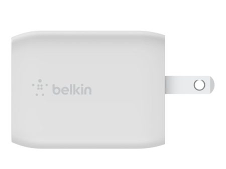 Cargador de pared doble BELKIN  USB-C GaN con PPS de 65 W - Blanco Fashion