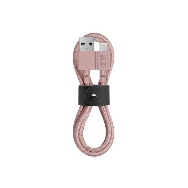 Native Union Cable Trenzado Belt Lightning 1.2m - Rosa Fashion