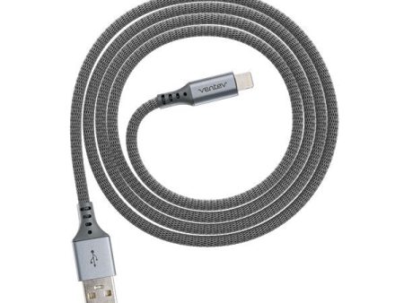 Cable de Aleacion Ventev de USB-A a Lightning de 4 pies -  Gris acero Online