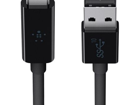 Cable Belkin USB-A a USC-C - 1 M - Súper Speed 3.1 Tranferecia Hasta 10 Gbps - Negro Hot on Sale