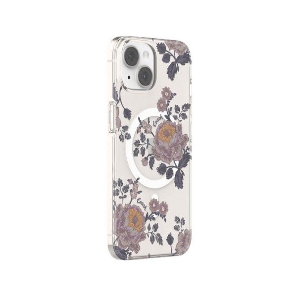 Case protectora Coach con MagSafe Para iPhone 14 - Moody Floral Púrpura For Discount