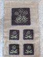 Vintage Look Fiddlehead Fern Hooked Table Mat and Coasters Rug Hooking Kit For Discount