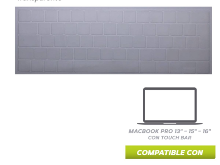 Teclado Protector con Barra Tactil Para MacBook Pro 13  15  16  Discount