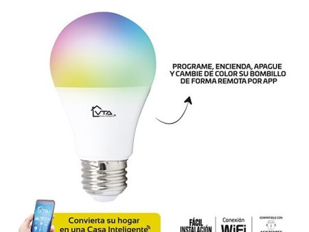 Bombillo Inteligente WiFi Multicolor 9W Online