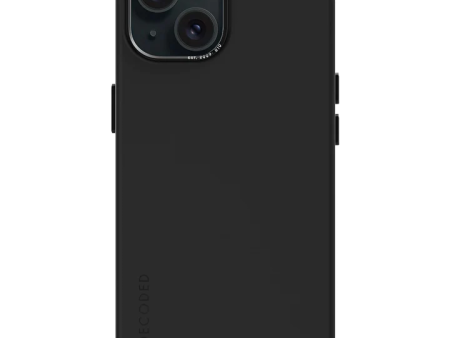 Case de silicona antimicrobiana DECODED para iPhone 15 -  Negro For Cheap