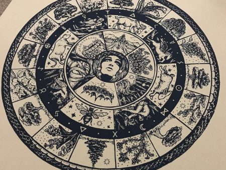 Wheel of Beltane screen print Online now