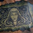 Starspell leather altar cloth #2 in Serpent, one-of-a-kind Online now