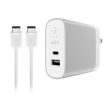 Cargador Belkin puertos USB-C + USB-A + Cable USB-C - Plata Supply