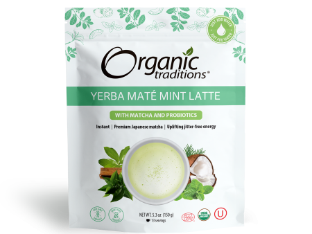 Organic Yerba Mate Mint Latte with Matcha and Probiotics on Sale