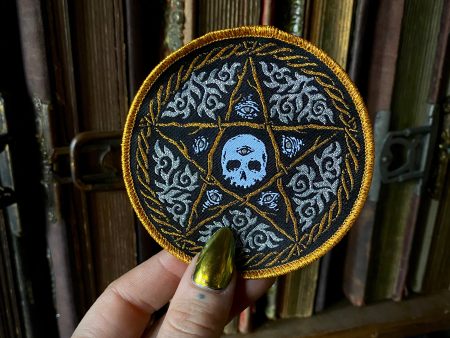 Wicker Pentacle embroidered patch Discount